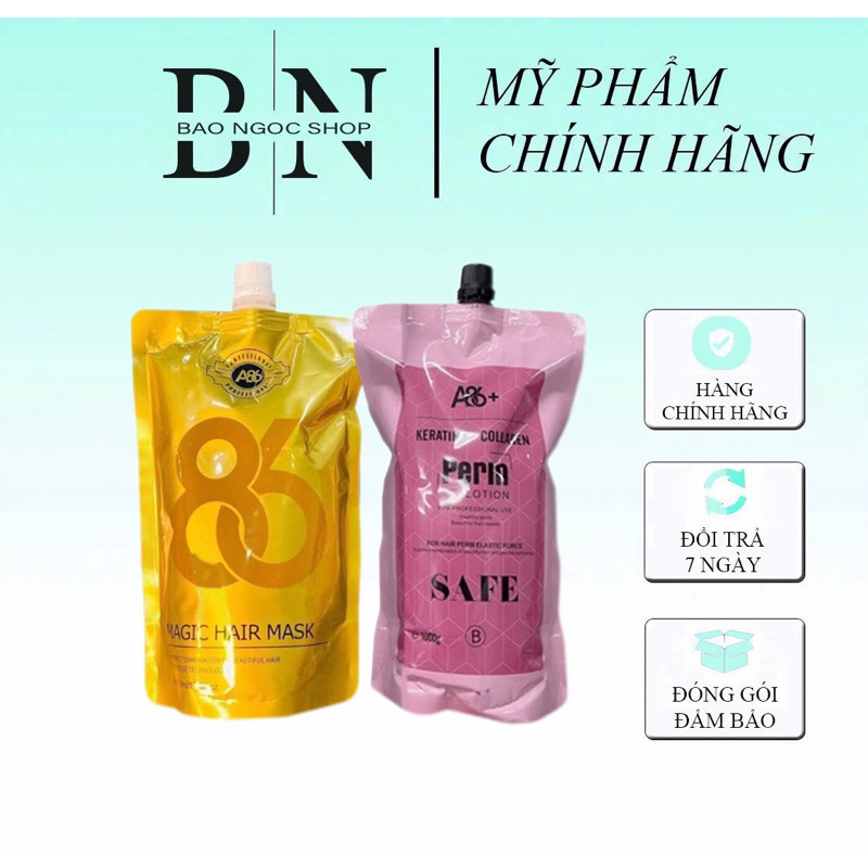 A86 Thuốc Uốn/Duỗi Tóc Khoẻ/ Yếu A86 Safe Uốn Không Cần Canh Mềm Hoá PH7.5 Dung Tích 1000ml 1 Túi