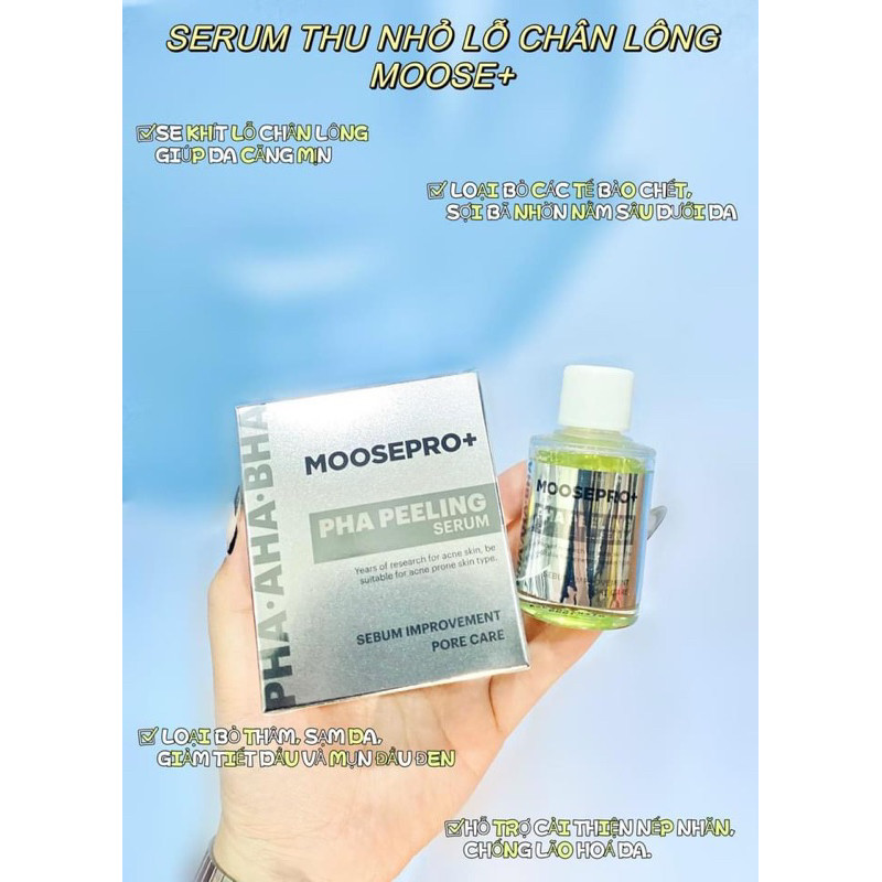 Serum peel da Moosepro+ PHA peeling serum 30ml - hạn 2028 Hàn Quốc BB