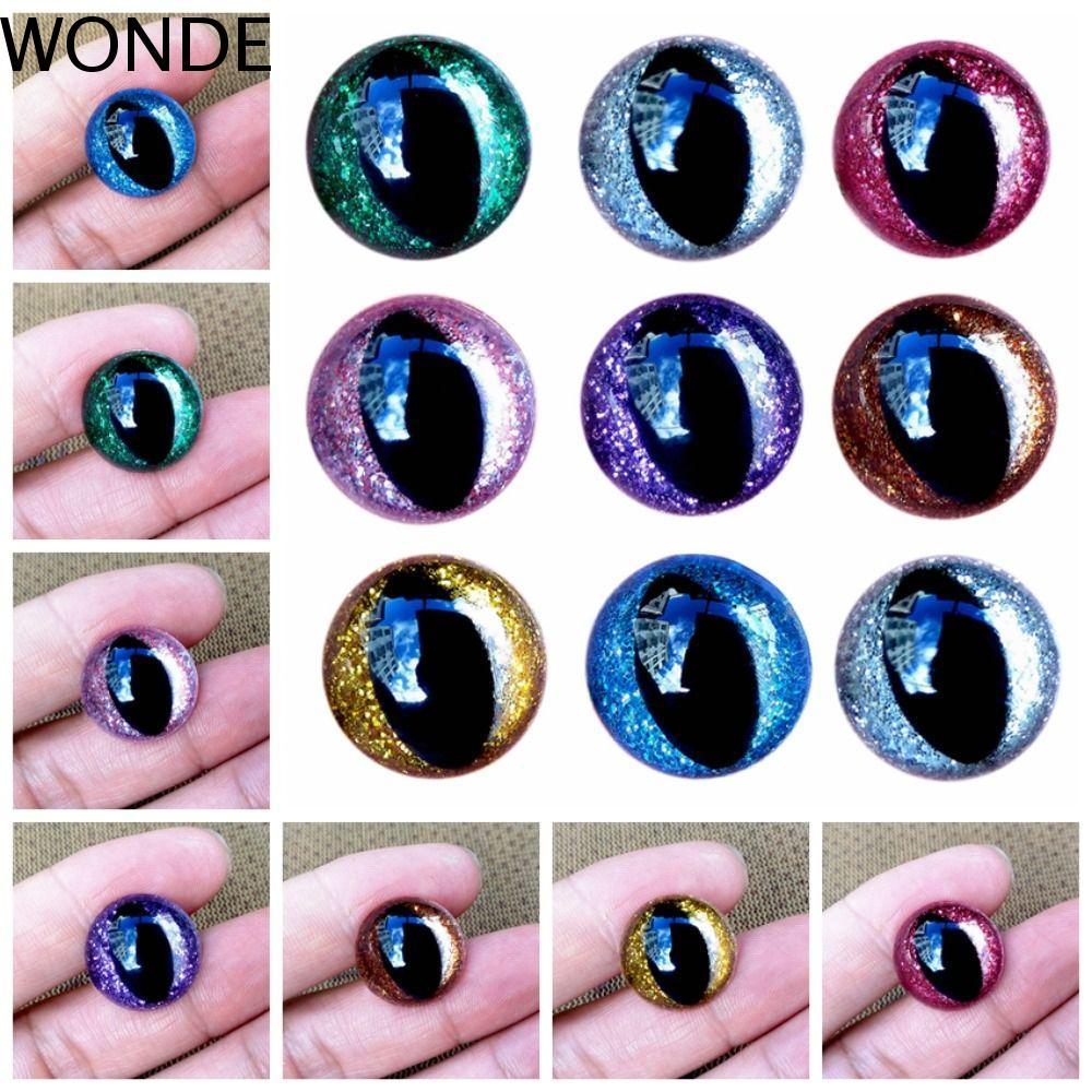 WONDE Mắt An Toàn Cho Amigurumi, Mắt Thú Nhồi Bông 12 Mm Mắt An Toàn Cho Móc, 3D Tự Làm Lấp Lánh Mắt