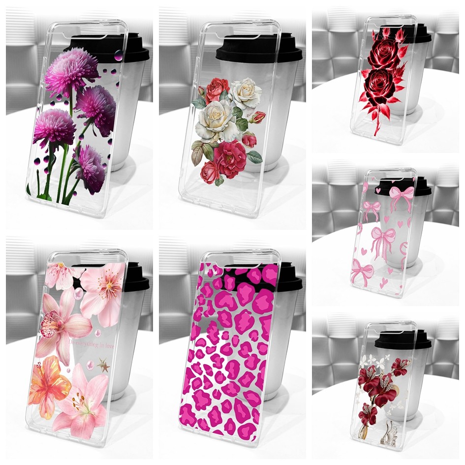 Vỏ Mới Cho Samsung Galaxy A80 A90 4G Ốp Lưng SM-A805F SM-A8050 Hoa Xinh Đẹp Trong Suốt Silicon Mềm C