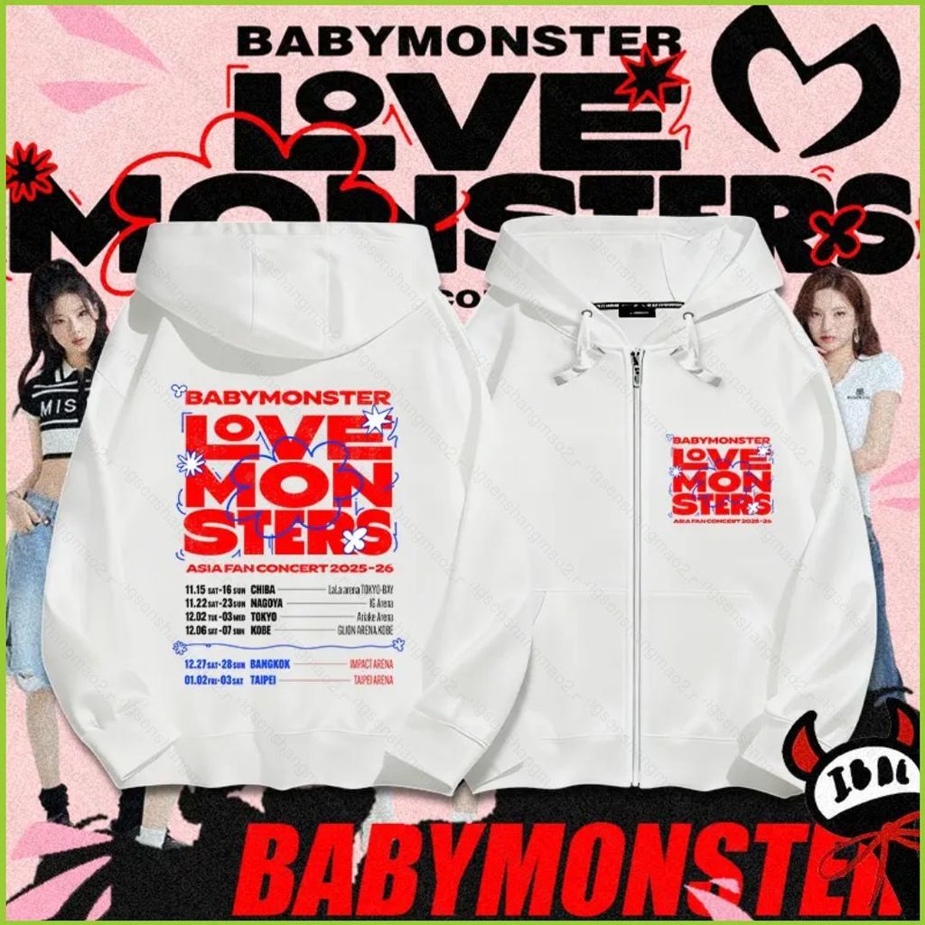 Áo khoác Unisex BabyMonster Love Monsters, Phù hợp Fan K-Pop Rami Ahyeon