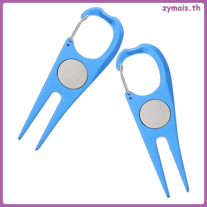 2 Chiếc Phụ Kiện Golf Đánh Dấu Dụng Cụ Sửa Chữa Divot Cho Golfer 10.00X3.00X0.30CM Sky- zymais