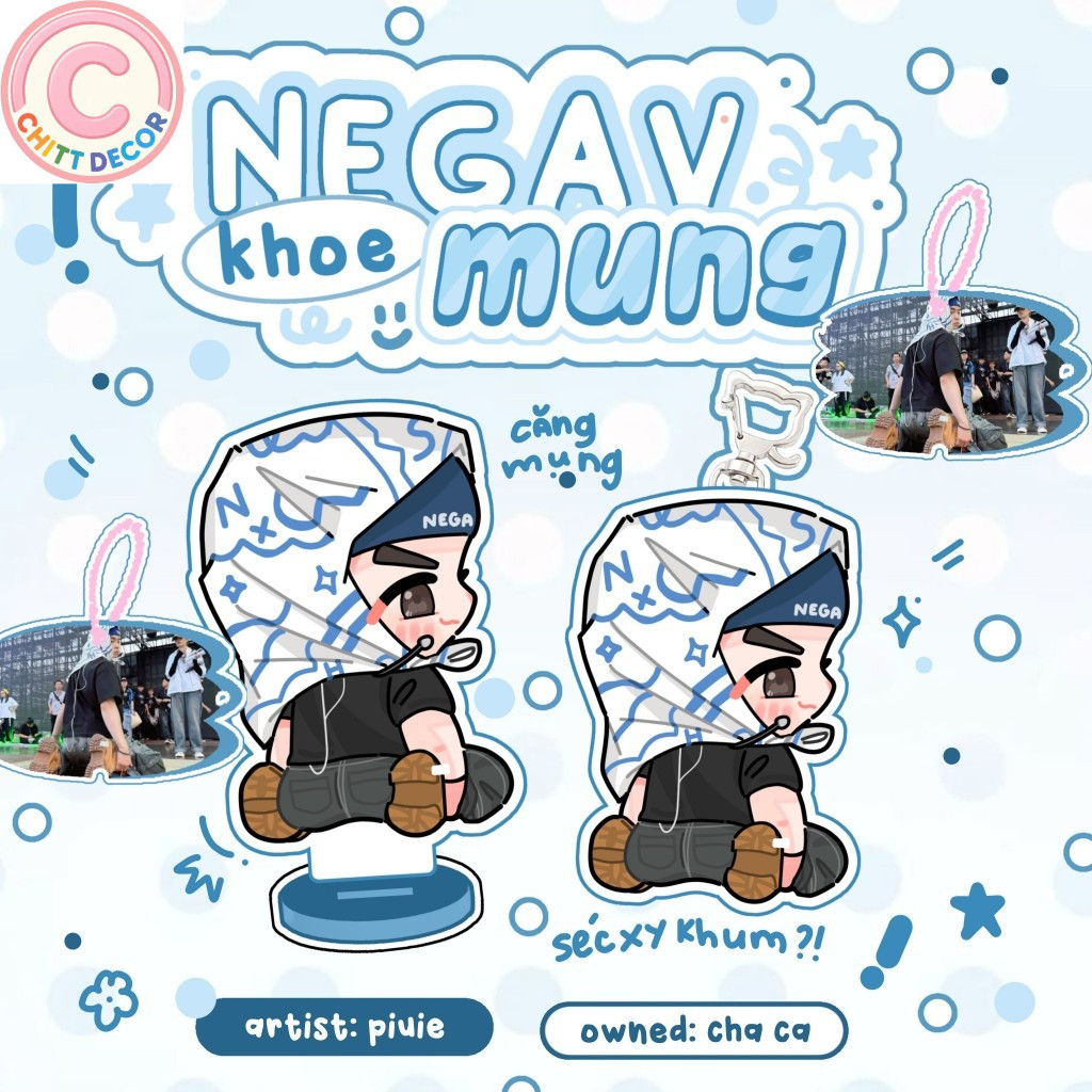 standee/keyring em Negav khoe mung - CHIT