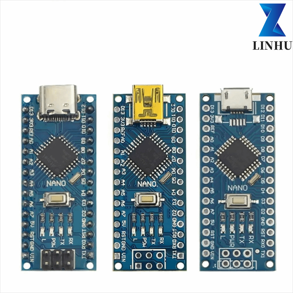 Bộ điều khiển LINHU Nano 3.0, CH340 Type-C USB Arduino Tương thích, Trình điều khiển Micro USB Mini 
