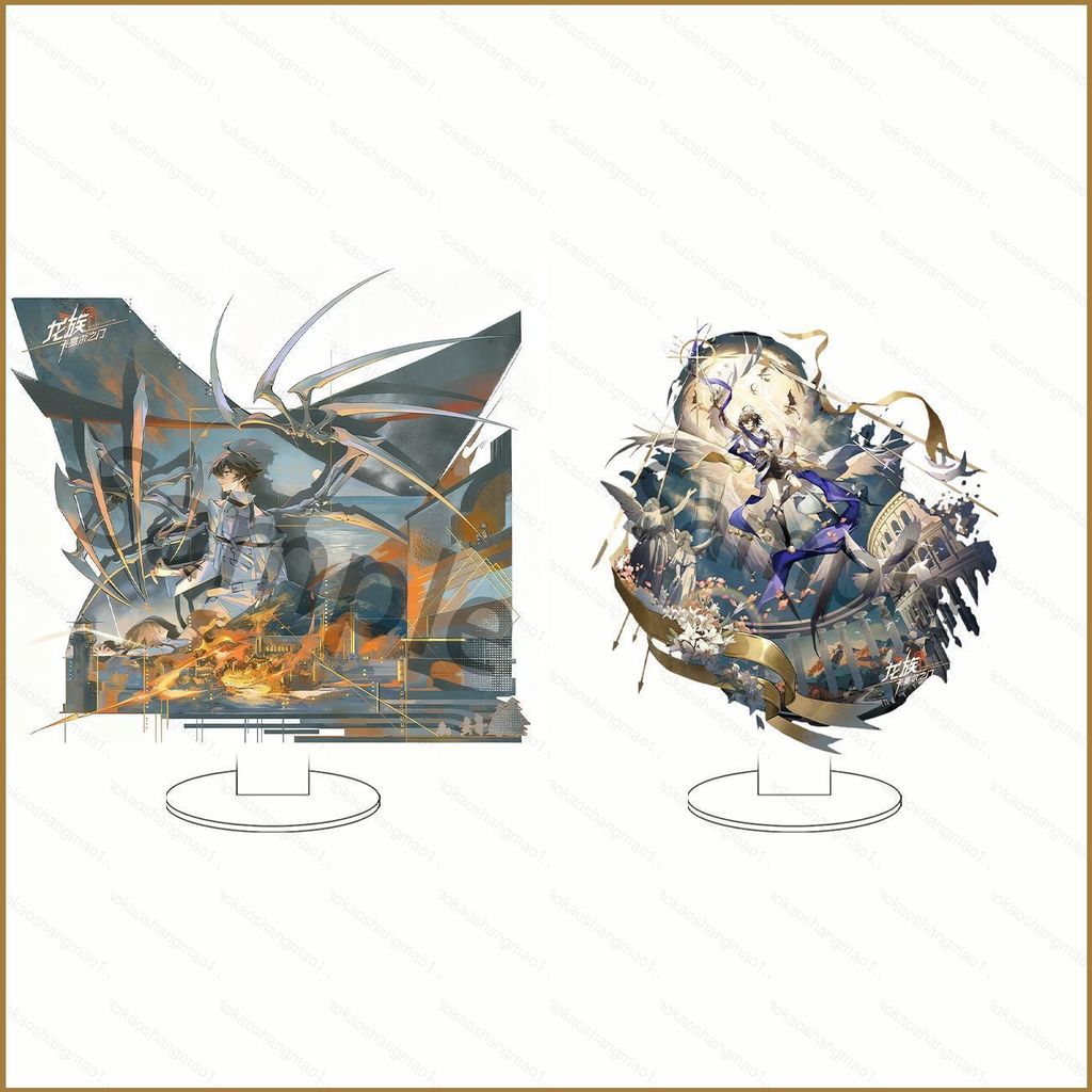 HK1 Dragon Raja Đứng Tấm Acrylic Tấm Đứng Ký Anime Để Bàn Trang Trí KH1