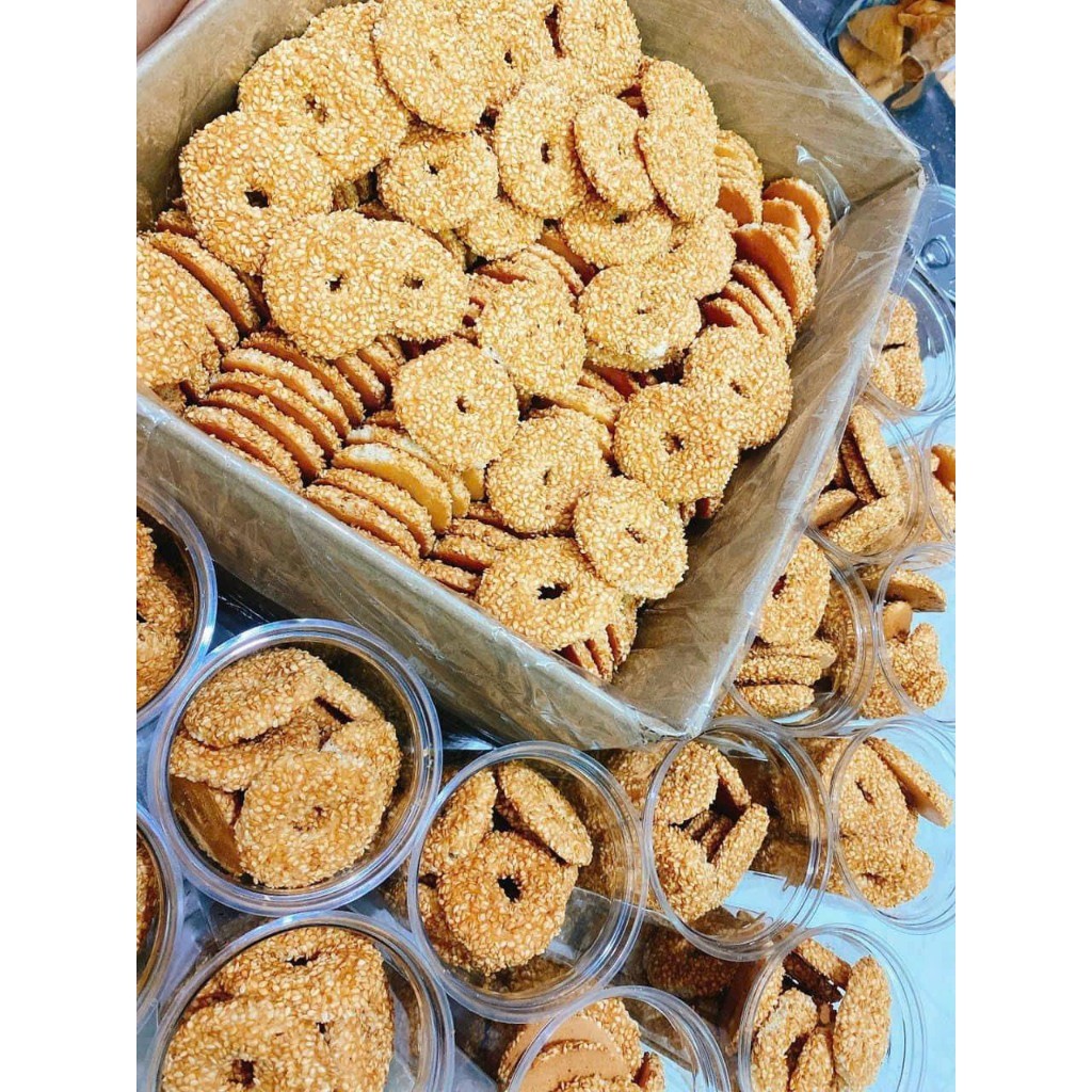 [HCM[ 500G Bánh Vòng Mè L1 Thương Hiệu Bánh Ngọt Cẩm Hưng - Bánh ăn Vặt Tuổi Thơ Snack Food -HP88