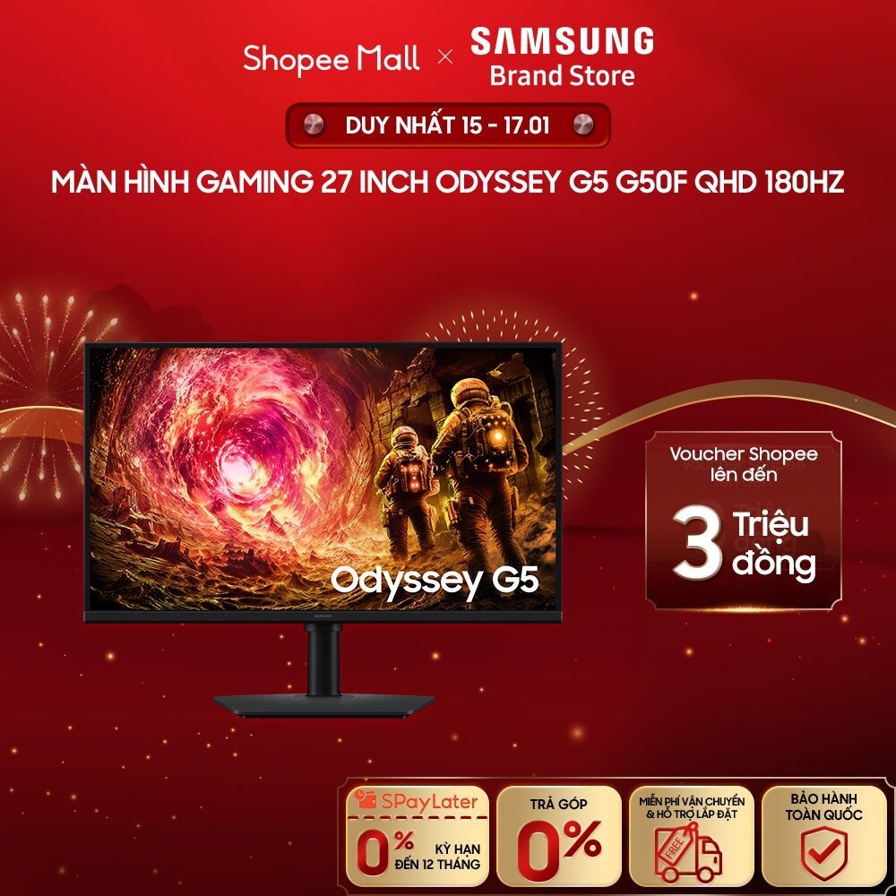 [MIỄN PHÍ VẬN CHUYỂN] Màn Hình Gaming Samsung 27 Inch Odyssey G5 G50F QHD 180Hz