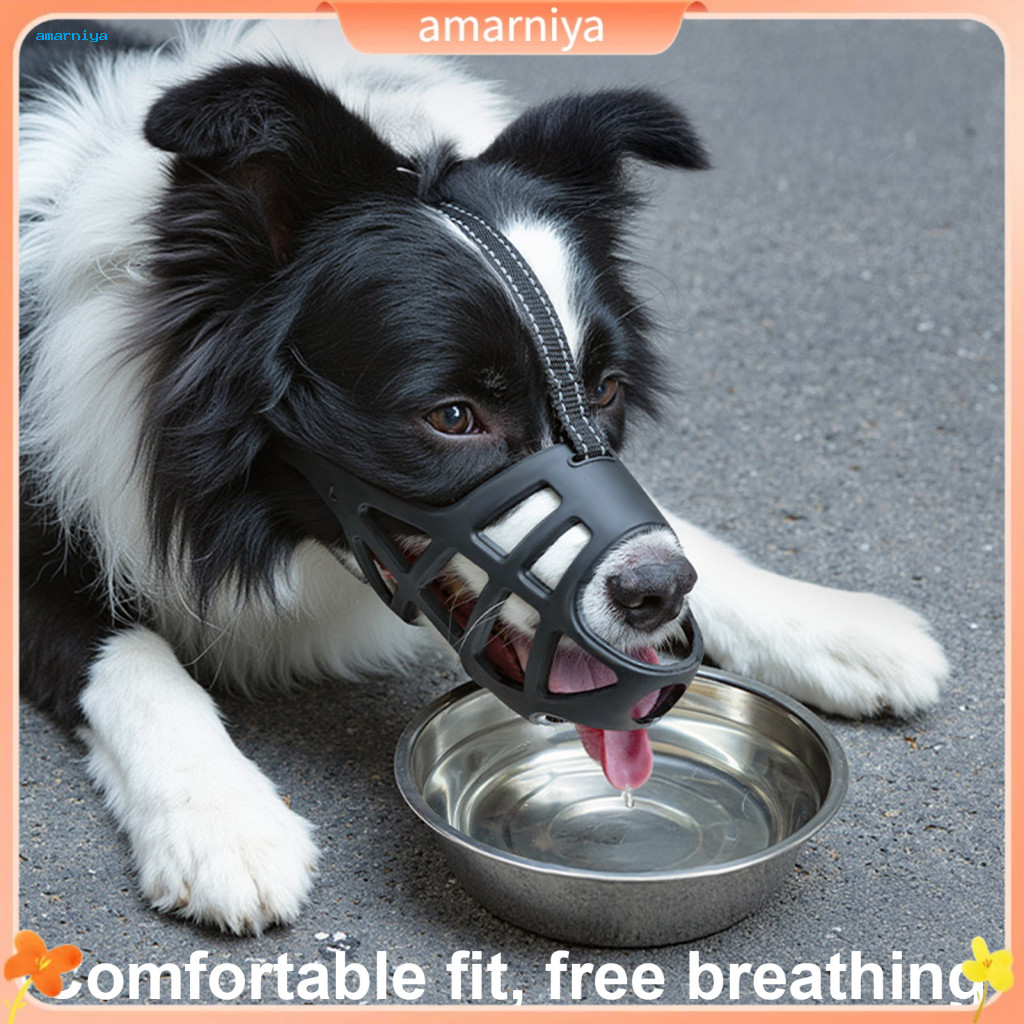 AMAR Panting Dog Muzzle Basket Dog Muzzle Giỏ muzzle có thể điều chỉnh cho chó – An toàn Nhân đạo Cắ