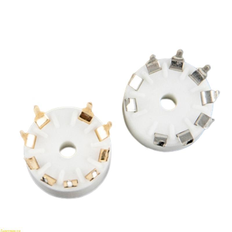 Ổ cắm ống gốm 9 chân B9A tốt nhất cho 12AX7 12AT7 12AU7 Đồng mạ thiếc-Phospho