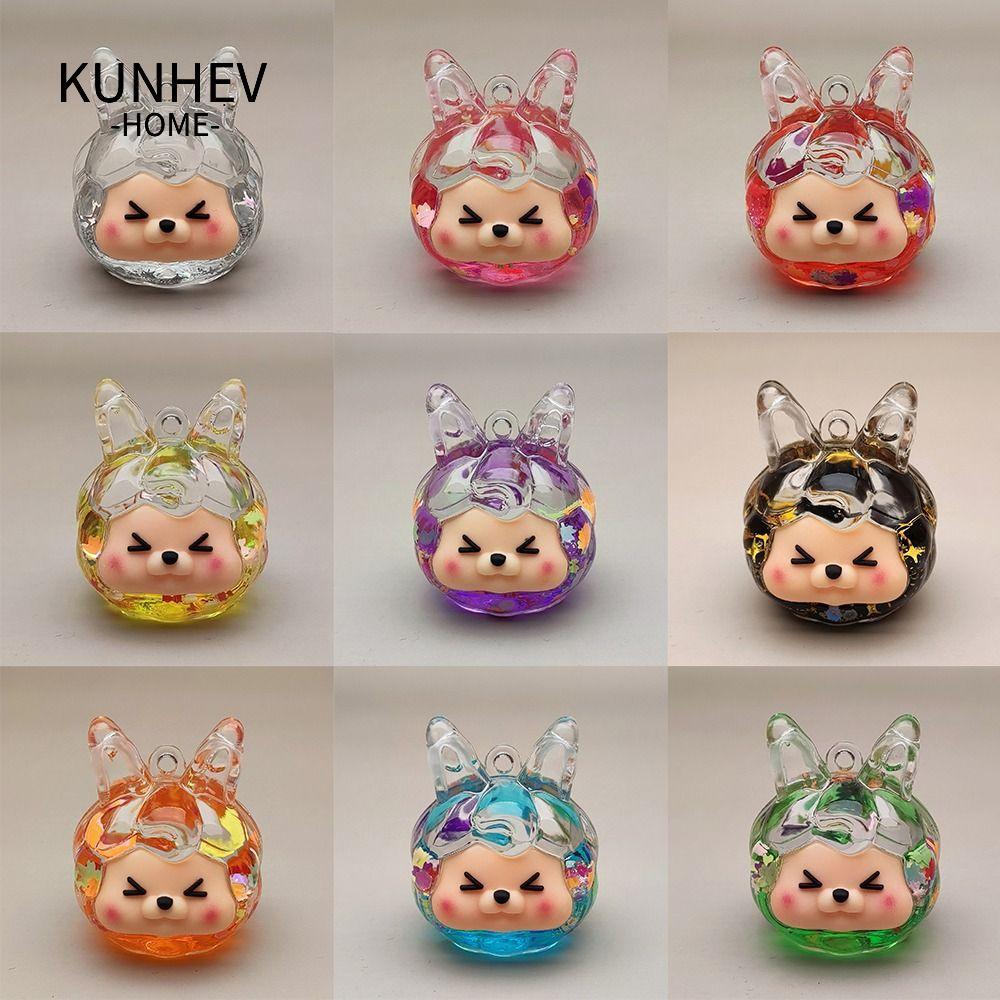 KUNHEV Để Bàn KiKi Đồ Trang Trí, Hai Màu Hạt Kiki Quicksand Chai Mini Kiki Puppy Đồ Trang Trí, Nhấp 