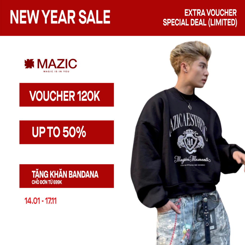 SW01 - "MAZIC" SWEATER NỈ BÔNG LEOPARD BLACK AESTHETIC SWEETSHIRT