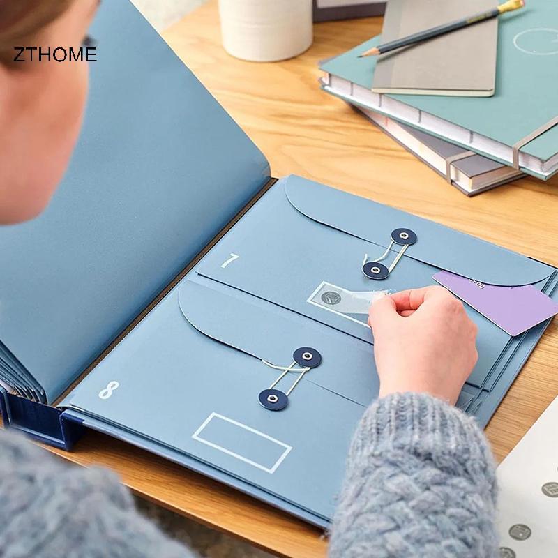 ZTHOME In Case I Go Missing Binder Folio Document Organizer Mở rộng File Folder Pockets Accordion Do