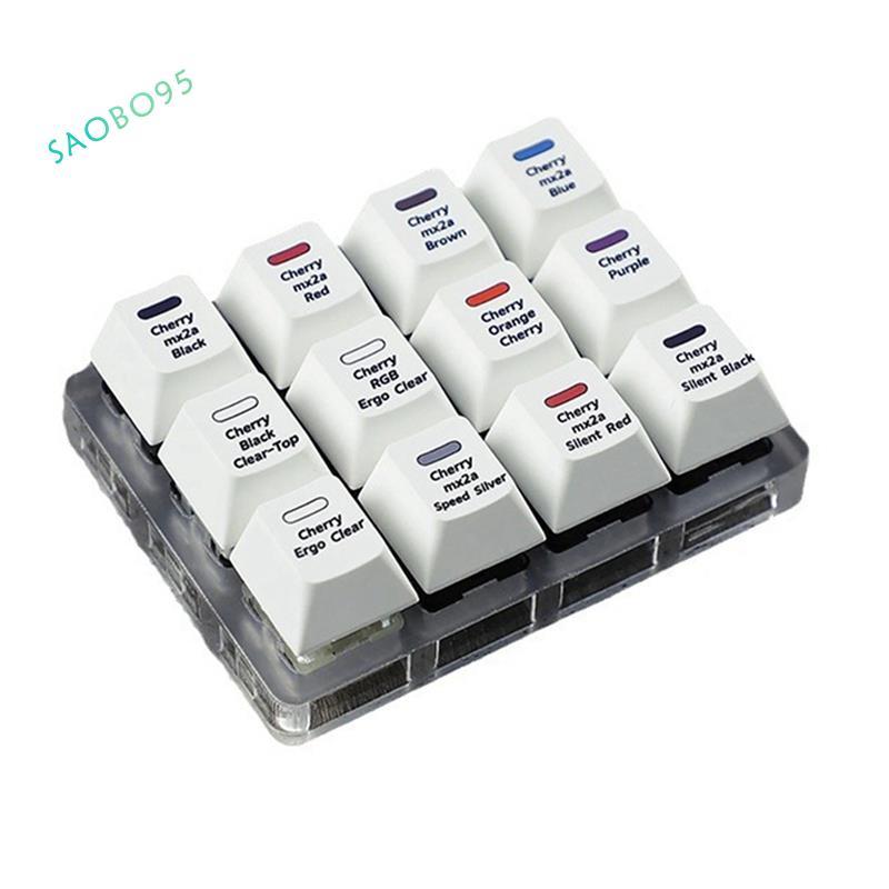 Cherry MX2A Key Switch Test 12 phím Bàn phím cơ lấy mẫu Công cụ kiểm tra công tắc cho bàn phím cơ