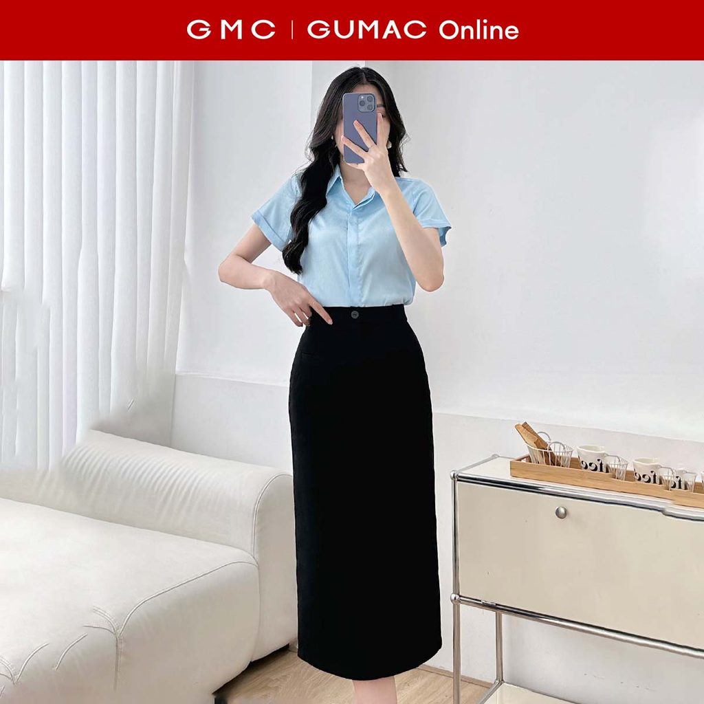 [MUA 2 GIẢM 25K] Chân váy nữ suông A túi mổ xẻ lai sau vải cotton đi chơi, công sở thời trang GUMAC 
