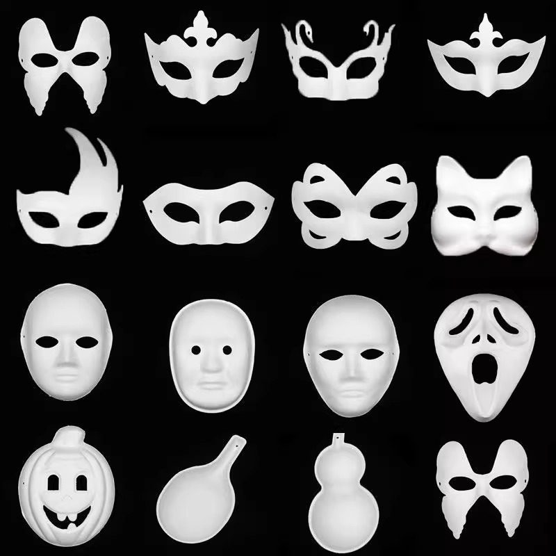 [Ưu tiên] Muỗng ngựa trống mẫu giáo Peking Opera Facebook Pulp Coloring Children Mask Handmade diy M