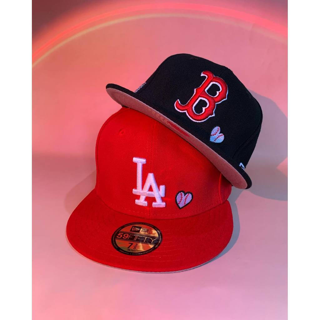 Mũ Fitted MLB Los Angeles Dodgers màu đỏ