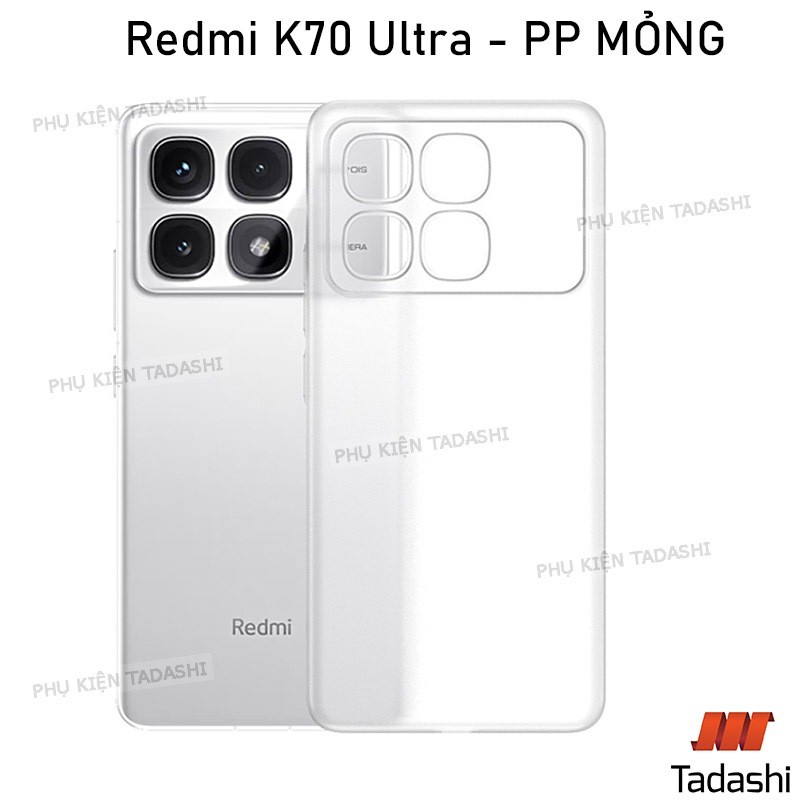 Ốp Lưng Mỏng Redmi K70 Ultra, K80/ K80 Pro/ K80 Ultra Thoáng Khí, Nhựa PP MỜ Hạn Chế Bám Vân Tay Ố V
