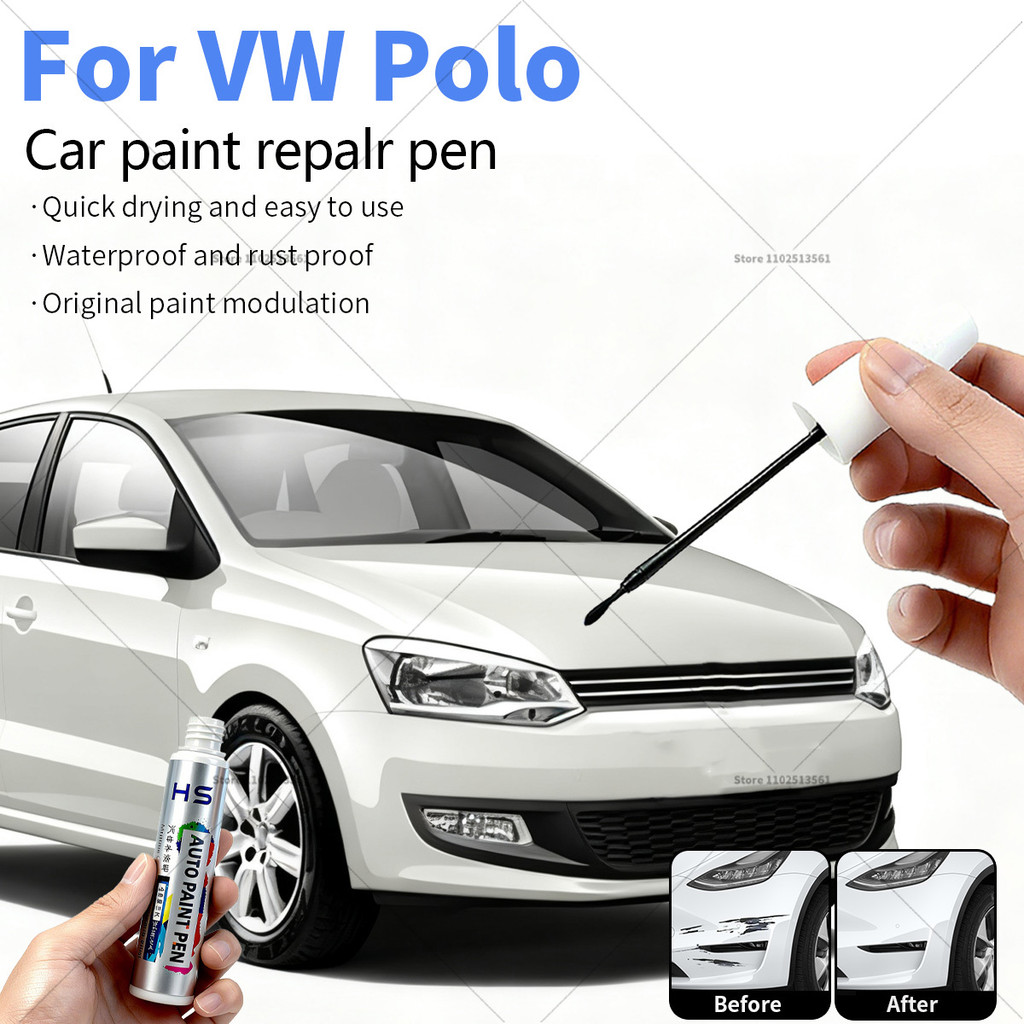 Dành Cho Xe Volkswagen Polo Sơn Sửa Chữa Bút Touch Up Scratch Remover DIY Phụ Kiện Ô Tô Màu Cam Trắn