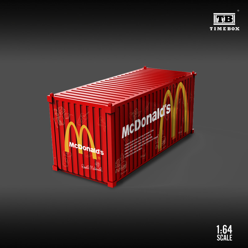 [ORDER] Mô hình diorama TIME BOX 1:64 Alloy 20ft Container-McDonald's TB640143