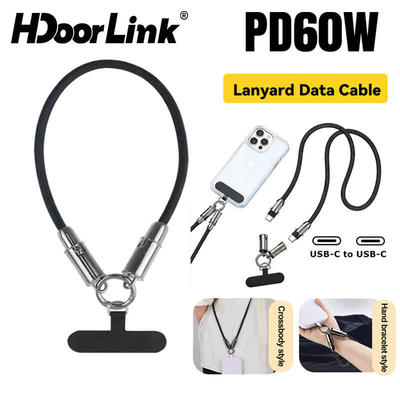 HdoorLink 2in1 Dây Điện Thoại 60w Cáp Sạc Nhanh Loại C Sang Loại C Cáp Dữ Liệu Dây C