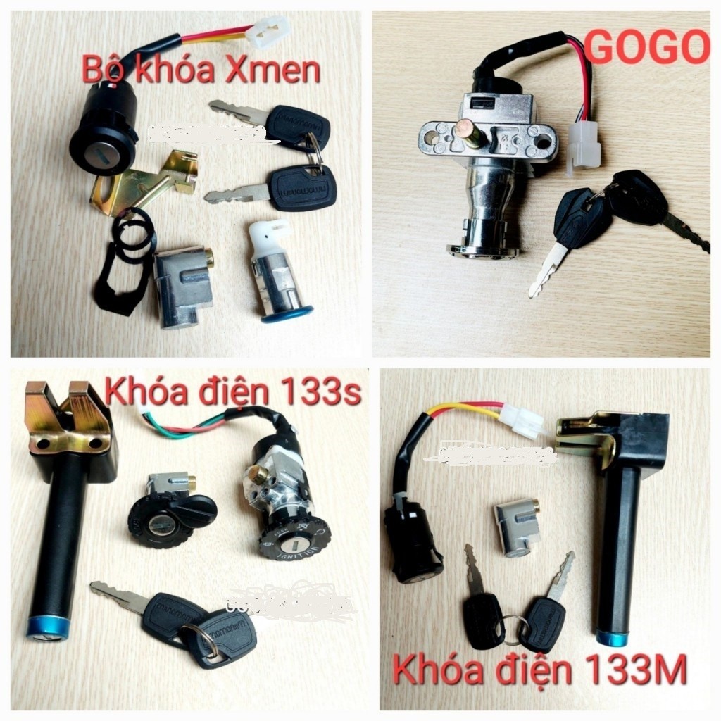 Bộ ổ khóa xe điện các đời xe133m 133s xmen gogo