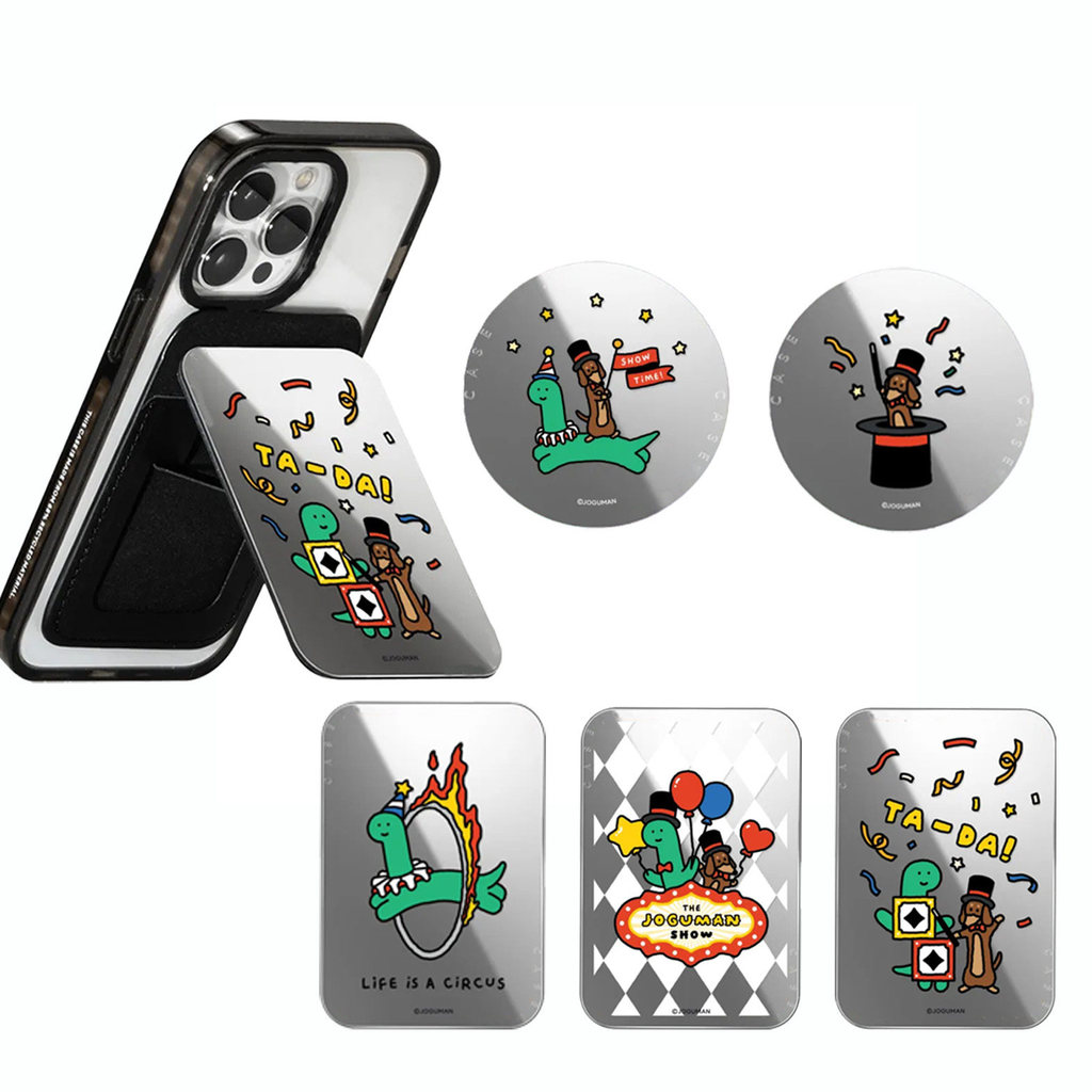 CASE Circus Magazine JOGUMAN Khủng Long Nhỏ Điện Thoại Di Động Từ Tính Giá Đỡ Hoạt Hình Dễ Thương Gấ