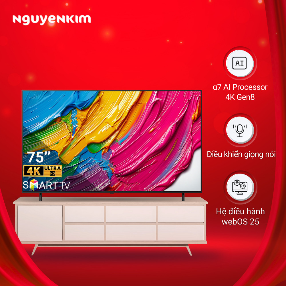 Smart Tivi QNED LG 4K 75 inch 75QNED80ASA