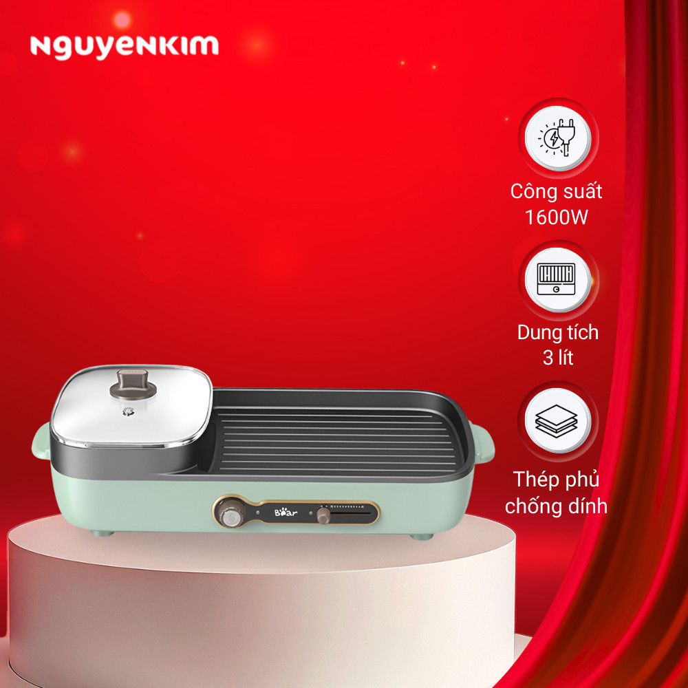 Bếp lẩu nướng đa năng Bear DKL-C15G1