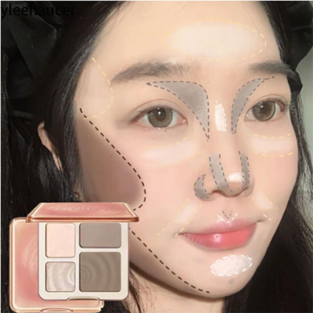 YLEEHAUCER Face Shading Cosmetics Bronzer Face Contouring Grooming Powder