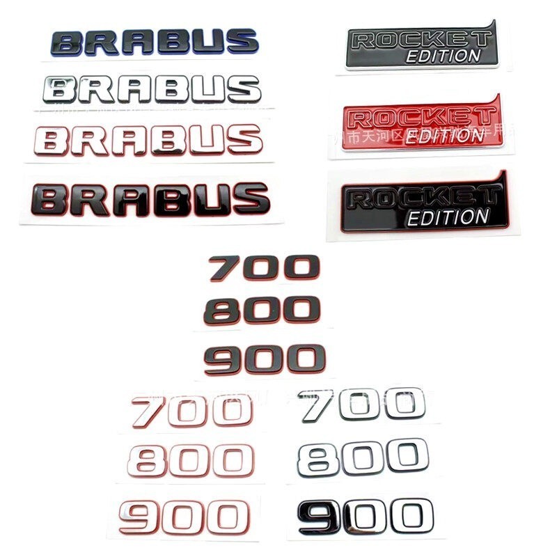 Dành Cho Xe Mercedes Benz BRABUS ROCKET EDITION logo 700 800 900 Huy Hiệu G63 G65 G700 G800 G900 G50
