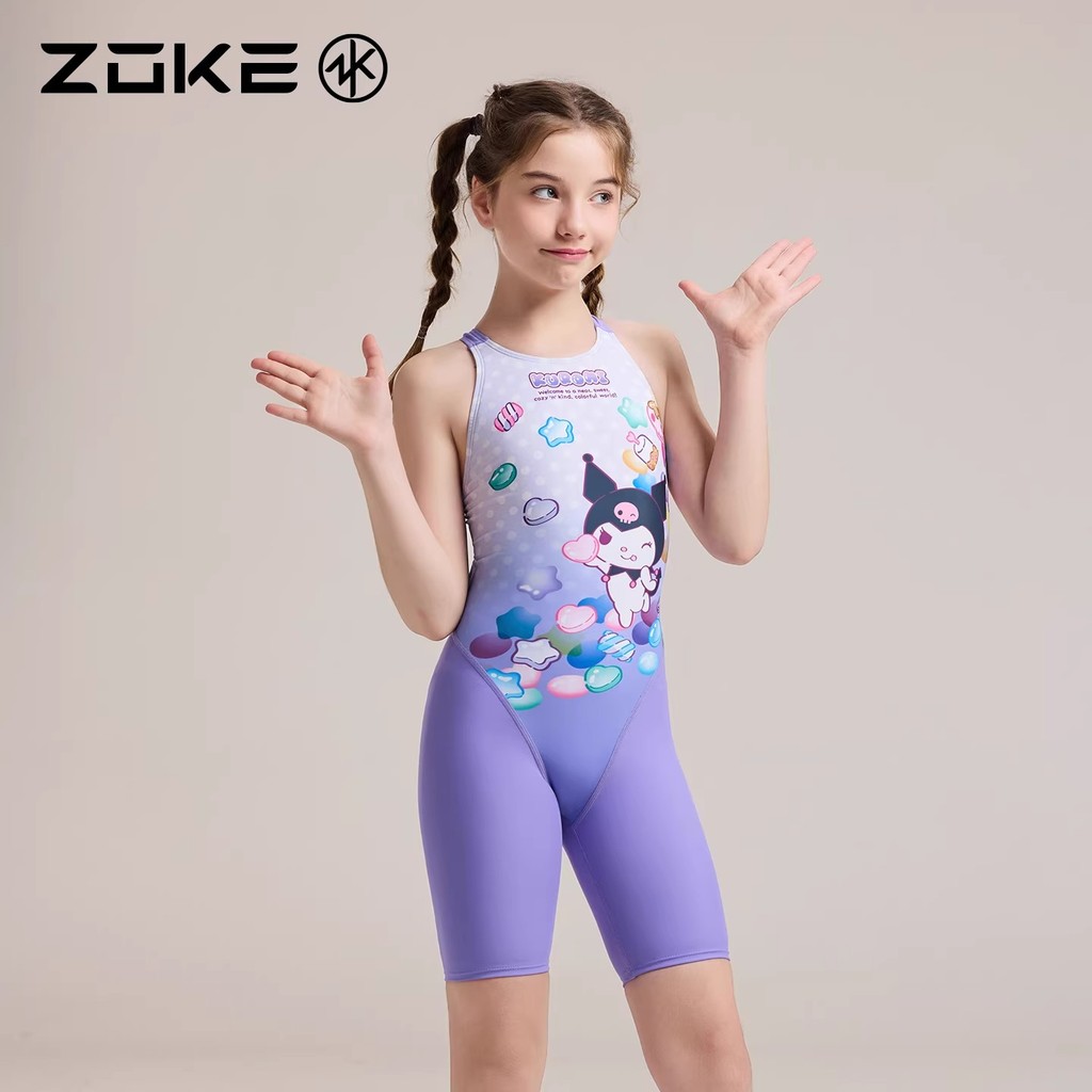 ZOKE Đồ bơi trẻ em Bé gái Bộ đồ bơi dài đến đầu gối cho lớp học bơi 3-12 tuổi Nhanh khô Bền Philippi