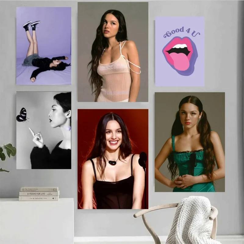 Bold Olivia Rodrigo Gợi Cảm Nữ Cơ Thể HD Tranh Sơn Dầu Poster Tranh Canvas Cho Phòng Ngủ Phòng Khách