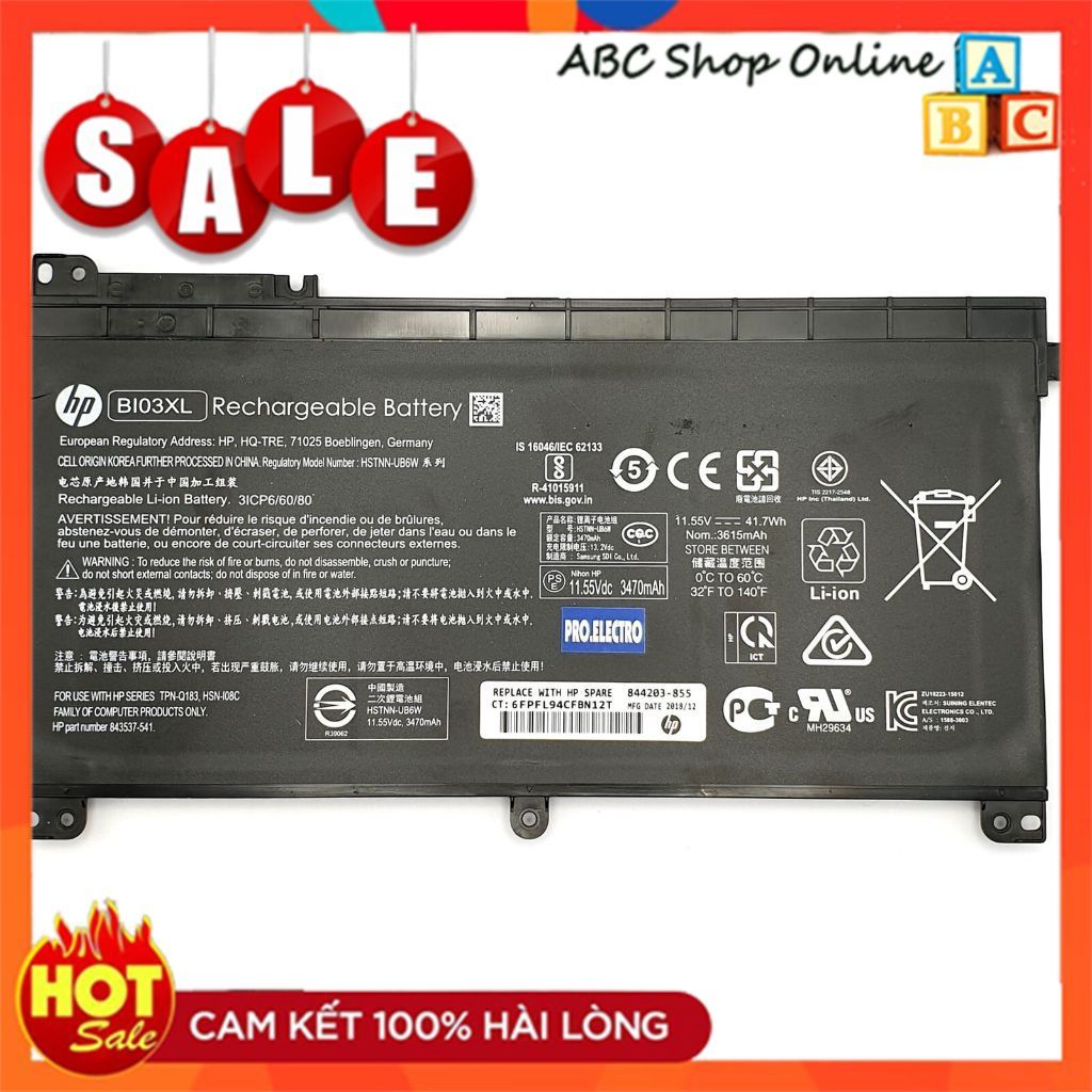 🎁 HÀNG ZIN 🎁 Pin(Battery) HP Pavilion X360 13-u 14-ax M3-m BI03XL ON03XL Original