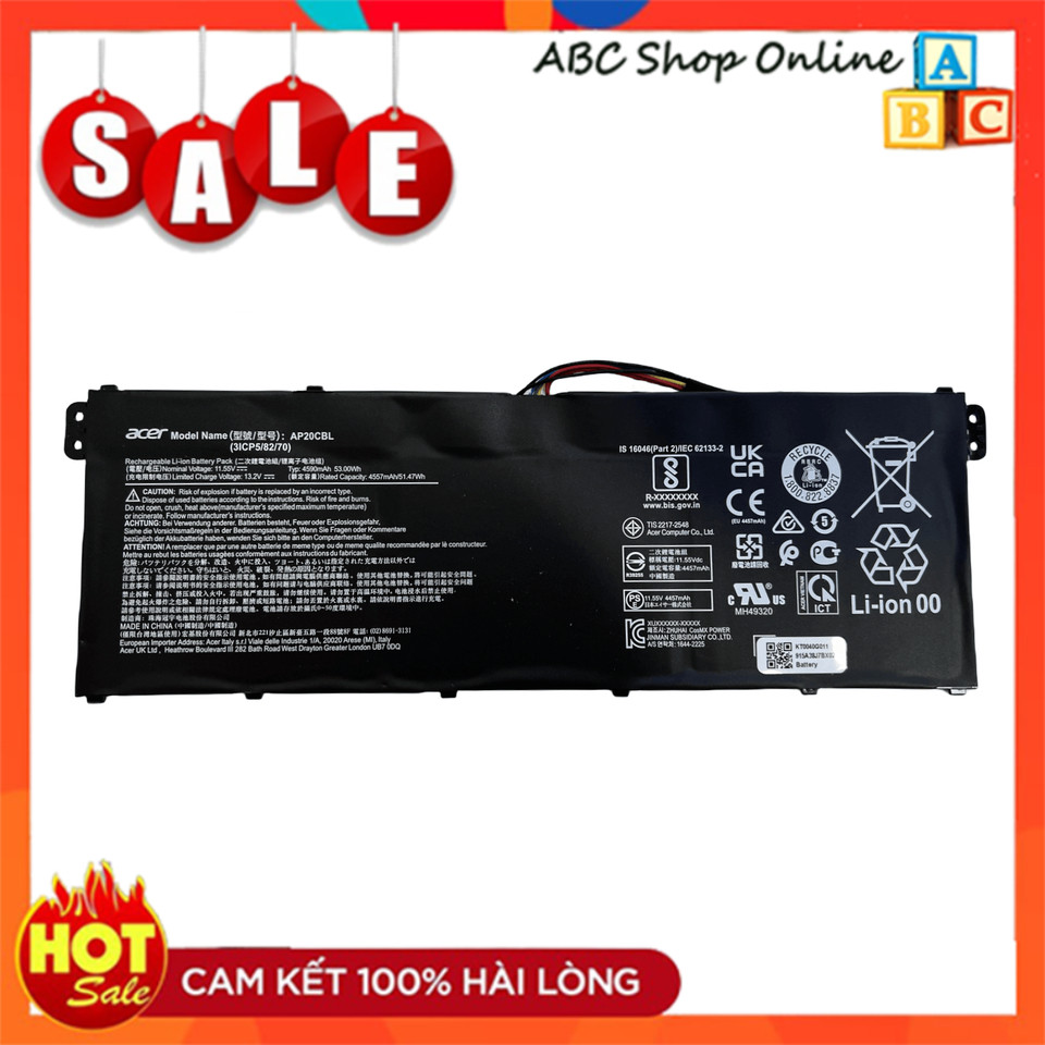 Pin Laptop Acer Swift SF314 SF314-43 R5-5500U A515-45 AP20CBL A515-46-R14K A515-45 A515-56 SF314