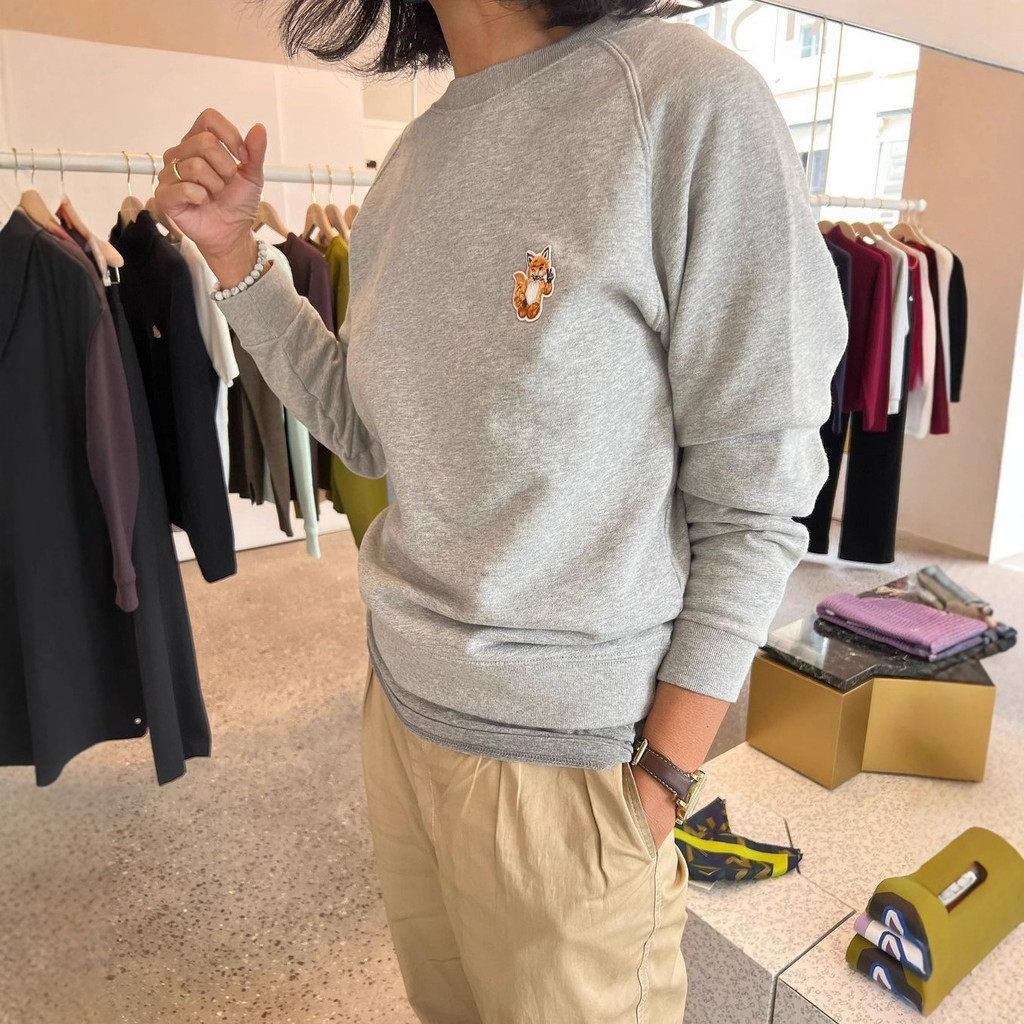 Áo thun Terry cotton nguyên chất Maison Kitsune Fox - Phù hợp unisex