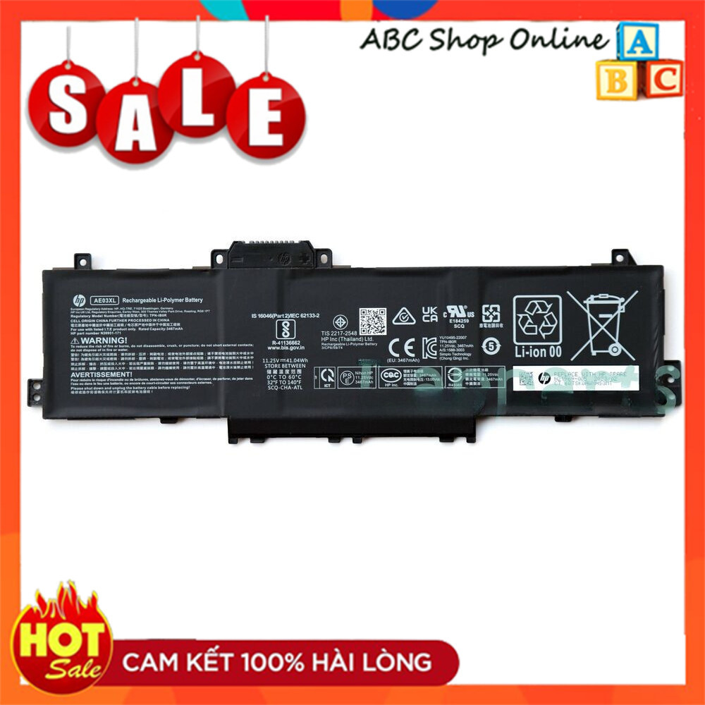 Pin Laptop HP 240 245 250 255 256 G10 AE03XL HSTNN-OB3E N21969-005 TPN-DB1N TPN-IB0S N20951-1B1