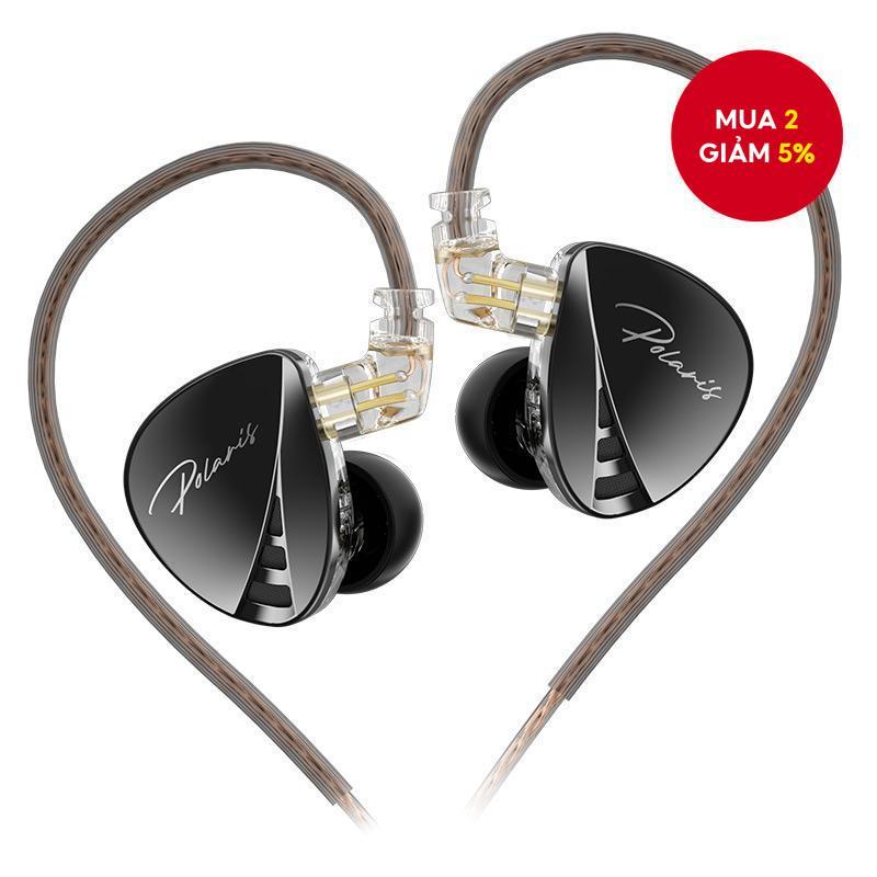 CCA In Ear Monitor Tai nghe HiFi Stereo IEM Tai nghe có dây điều khiển kép động với 4 công tắc điều 