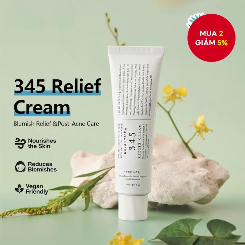 Kem Giảm Mụn 345 Kem Tẩy Vết Thâm Thâm Với Ceramides Kem Dưỡng Ẩm Làm Dịu Sửa Chữa 50G