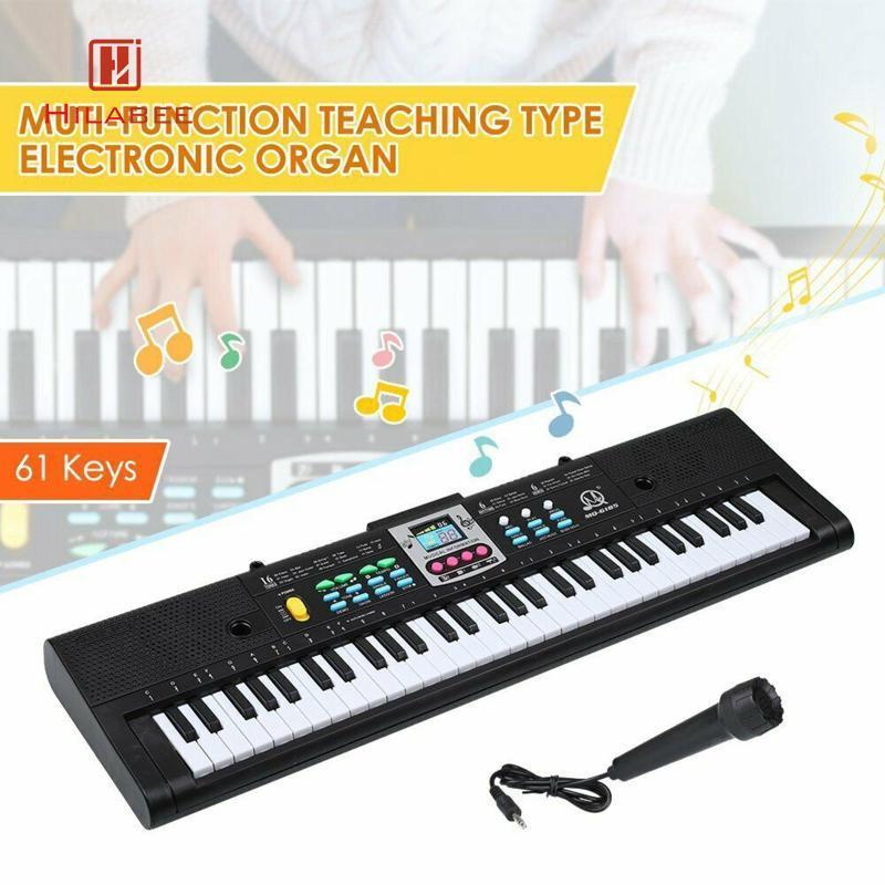 [UsusexaMY] Bàn phím Piano 61 phím Bảng phím nhạc kỹ thuật số có micrô Âm nhạc