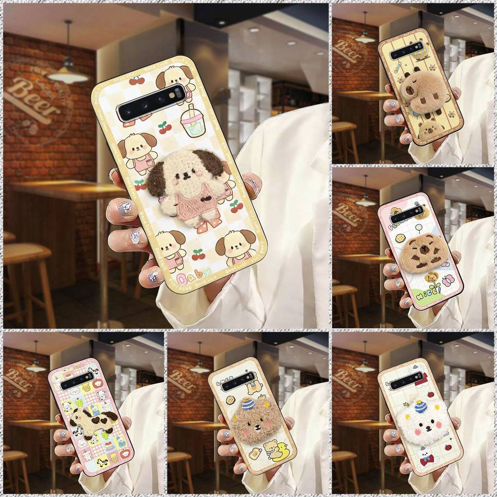 Ốp Điện Thoại 3D Hoạt Hình Cho Samsung Galaxy S10 / SM-G973N Chống Bụi Bẩn Ba Chiều Ốp Lưng Mềm Sili