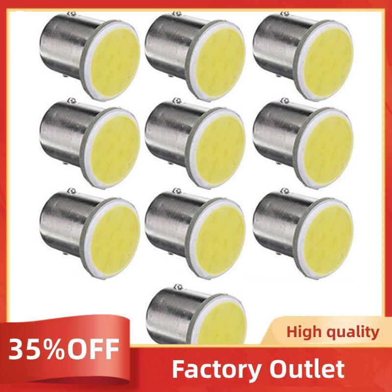 10 Chiếc Trắng 1156 BA15S P21W Led Ô Tô LED 1156 Đèn COB 12 SMD 12V Điện Áp