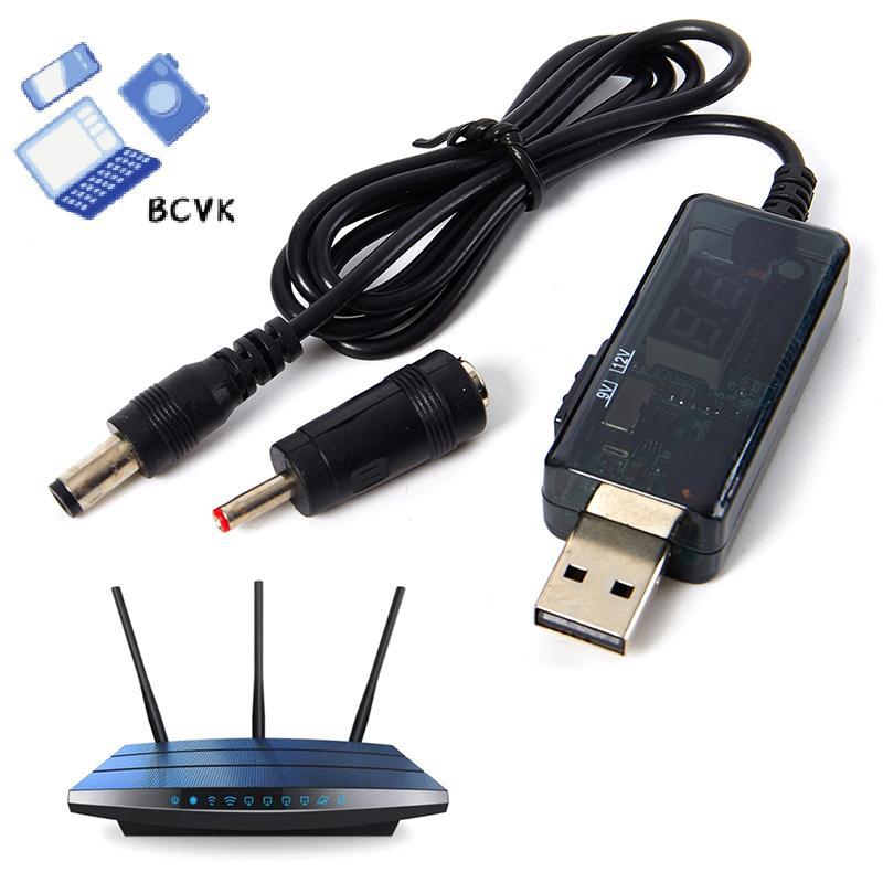 [BCVK] 1Pc USB Boost Converter DC 5V sang 9V 12V USB Step-up Converter Cable Connecter để cung cấp đ