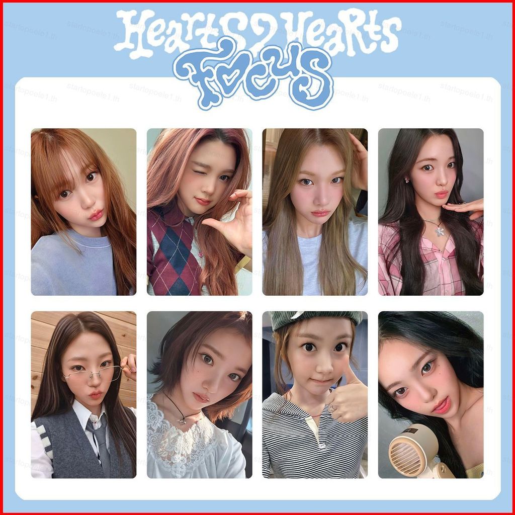 ST1 8 Cái / bộ Hearts2Hearts LOMO Card The 1st Mini Album FOCUS Bưu Thiếp Bộ Sưu Tập Ngôi Sao Ngoại 