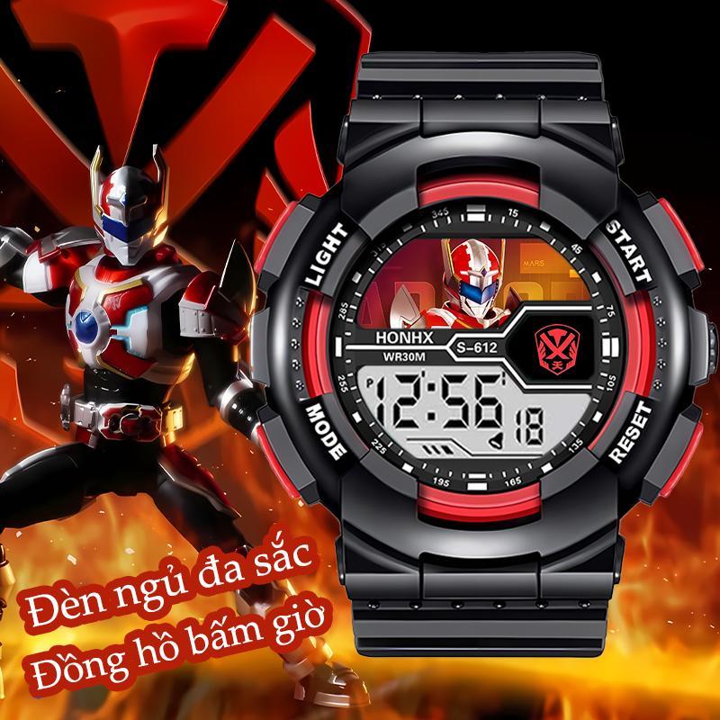 Đồng hồ điện tử LED chống nước Armor Hero XT dành cho trẻ em, có họa tiết hoạt hình, đồng hồ báo thứ