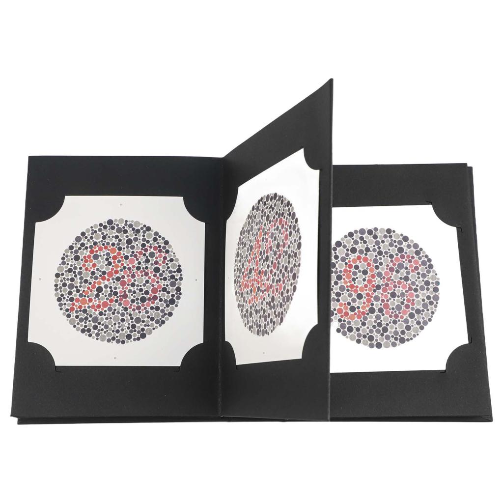 [FUXIN] Sách Ishihara 2025 Sách kiểm tra thị lực 38 mảnh mới Sách kiểm tra độ khác biệt màu sắc