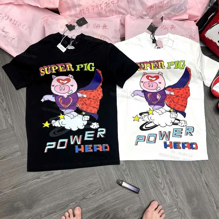 Áo Thun, Áo Phông Heo Có Cánh Super Pig ZangZang Cotton Mát Thời Trang Cao Cấp NA105