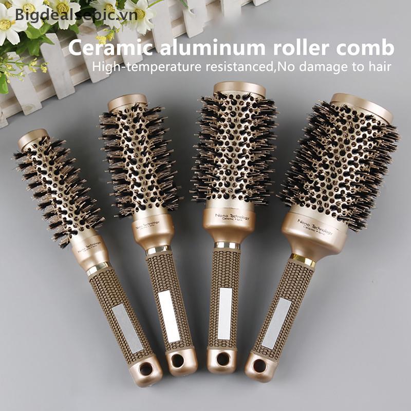 BEVN Professional Thermal Ceramic Ionic Round Barrel Tay cầm chống trượt Bàn chải tóc vàng HOT