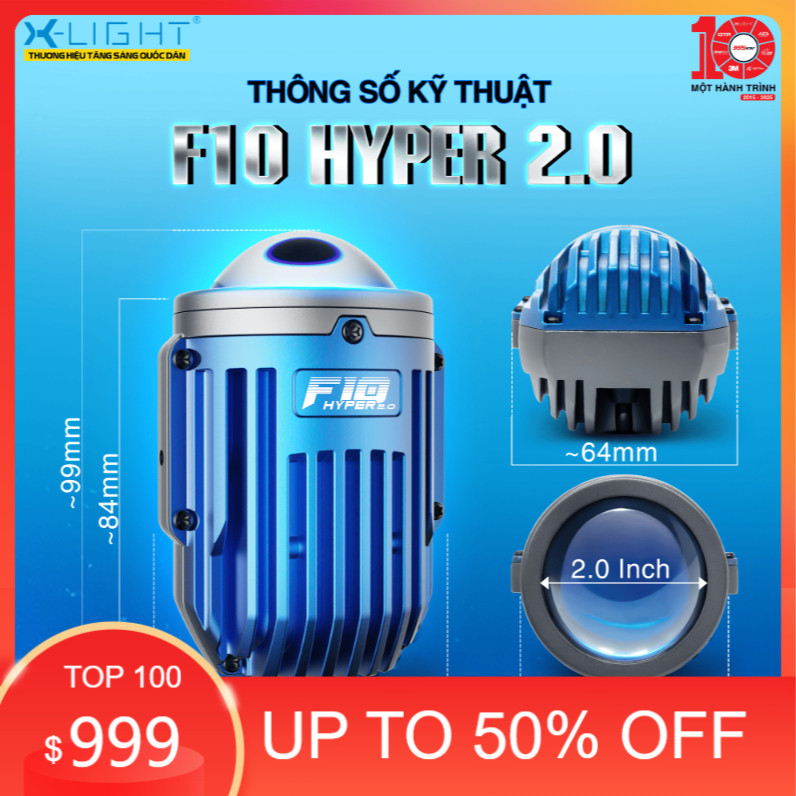 HOT Bi  gầm X-LIGHT F10 HYPER 2.0inch