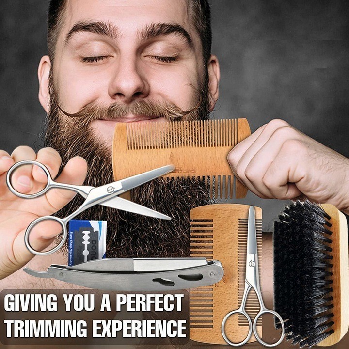 World mart - Bộ Chăm Sóc Dưỡng Mọc Râu BEARD BIBLE US Full Set 9 Món