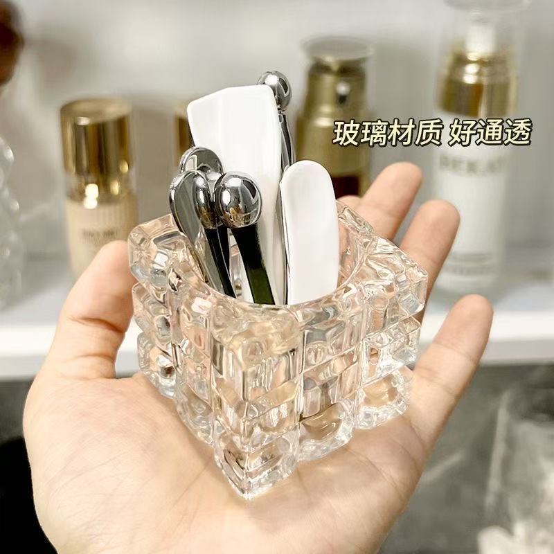 Spot Goods#Facial mask spoon, cream spoon, glass mirror cabinet, desktop makeup and skincare eye cre